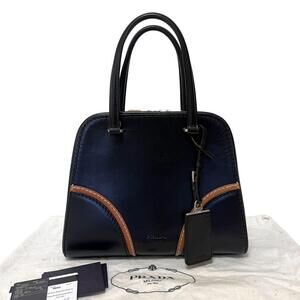 Prada Milano Vitello handbag black leather